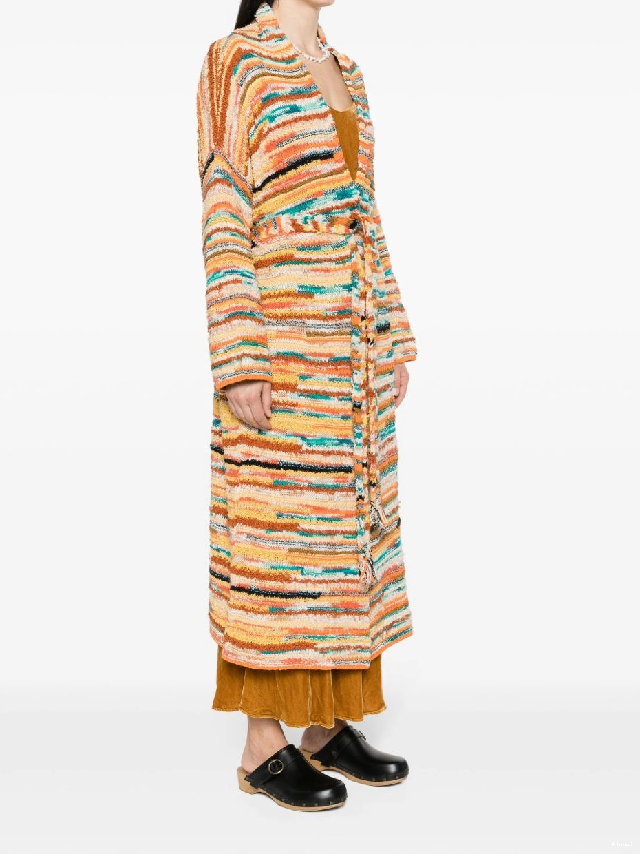 Affordable patterned-intarsia Maduray coat Women Alanui 0401